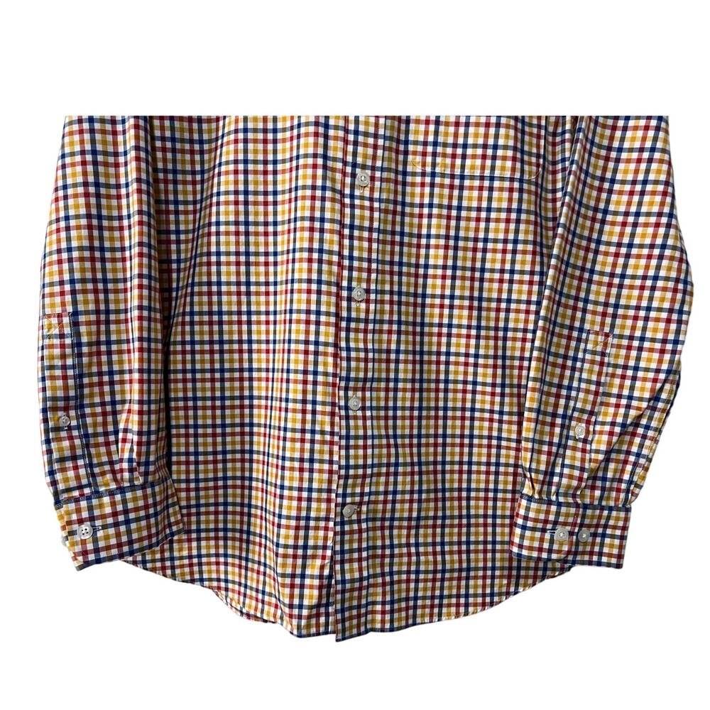 Duluth Trading Co Checkered Trim Fit Long Sleeve Oxford Work Shirt Mens Large - Picture 3 of 13